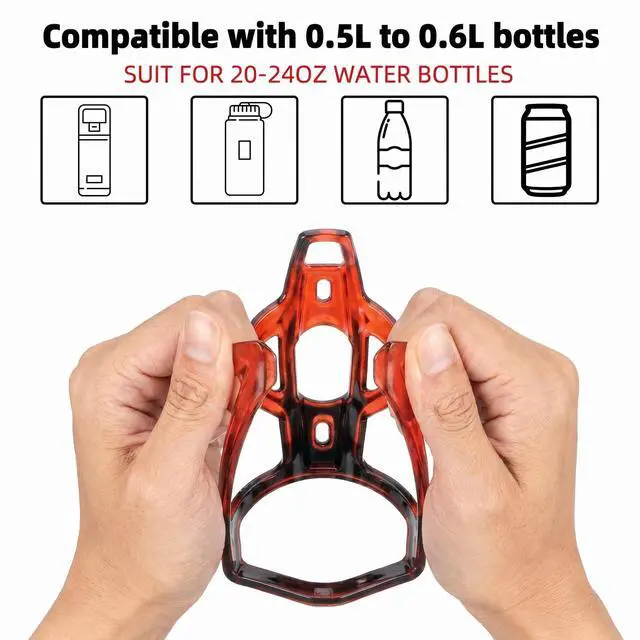 Alt view image 6 of 6 - Bike Water Bottle Holder, Lightweight Bicycle Bike Water Bottle Cage Holder with Screws and Tool, Bike Cup Holder Rack for Road Bikes MTB (Blue)