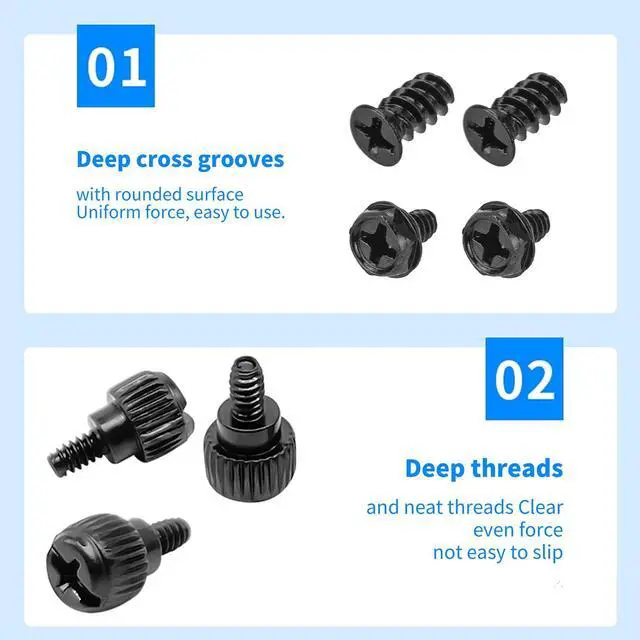 Alt view image 3 of 7 - 420pcs Computer Screws, Motherboard Standoffs Kit for Motherboard Laptop Computer Case PC Fan HDD SSD Hard Drive Computer Fan Replacement Screws