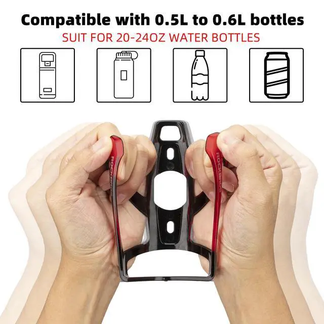 Alt view image 2 of 6 - Bike Water Bottle Holder Ultra-Light Bicycle Bottle Cages with Screws Tool, Universal Bike Cup Holder Rack for Road MTB Bikes