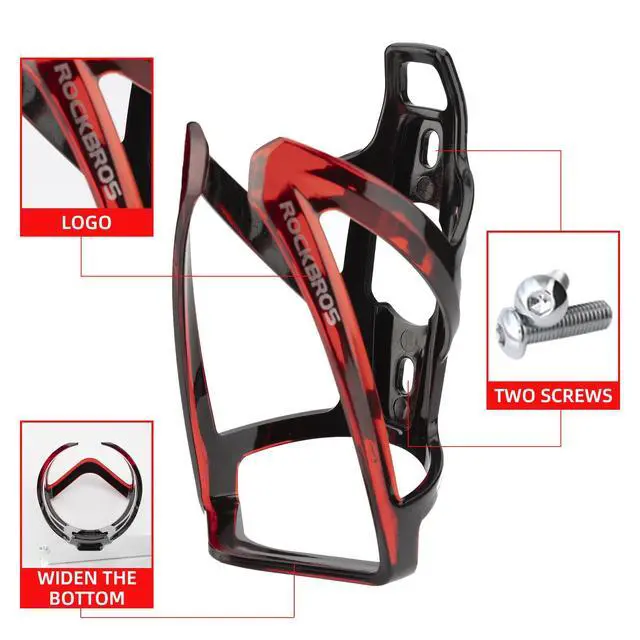 Alt view image 4 of 6 - Bike Water Bottle Holder Ultra-Light Bicycle Bottle Cages with Screws Tool, Universal Bike Cup Holder Rack for Road MTB Bikes