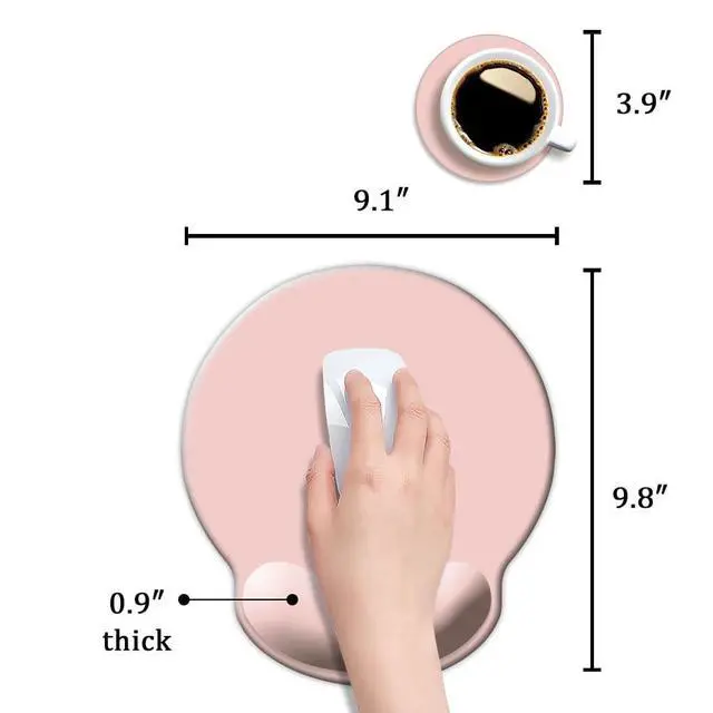 Alt view image 6 of 7 - ErgoComfort Wrist Rest Mouse Pad-Ergonomic Office Mousepad with Wrist Support-Non-Slip,Pink Desk Accessories Mat for Home&Game Decor Cute Pink