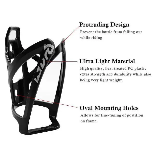 Alt view image 5 of 7 - 2-Pack Bike Water Bottle Cage Bicycle Water Bottle Holder Lightweight & Strong Bicyle Mount for Road & Mountain Bikes with Screws Spanner