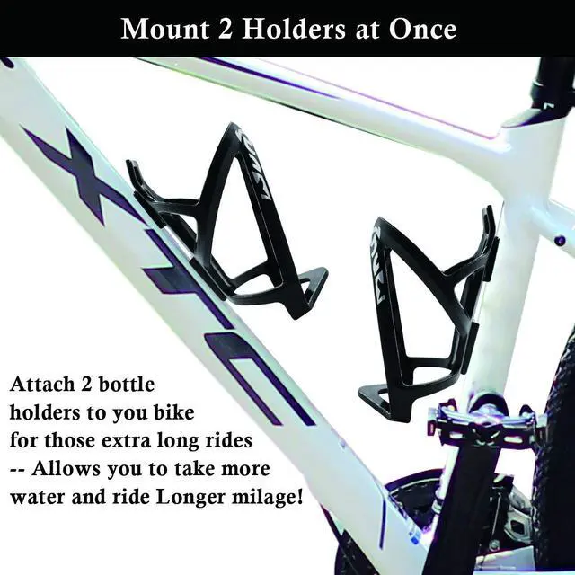 Alt view image 4 of 7 - 2-Pack Bike Water Bottle Cage Bicycle Water Bottle Holder Lightweight & Strong Bicyle Mount for Road & Mountain Bikes with Screws Spanner