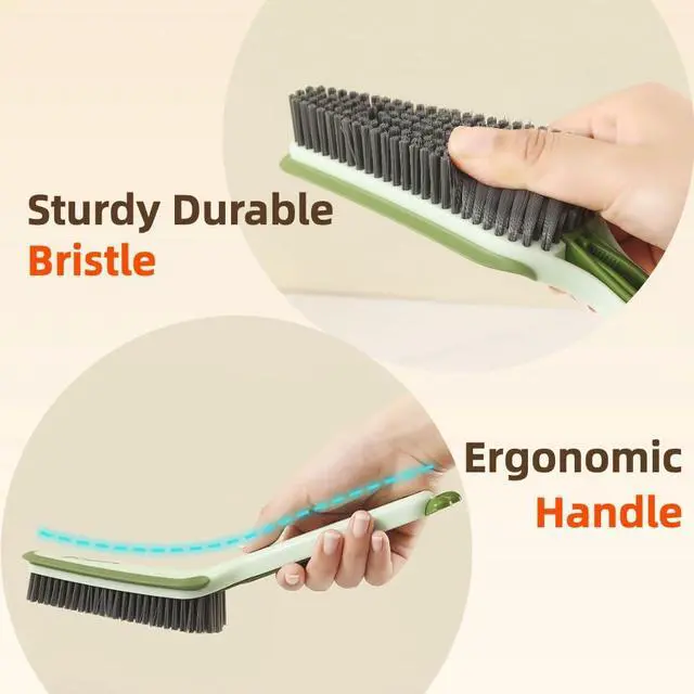 Alt view image 4 of 6 - 3-in-1 Detail Cleaning Brush, Crevice Grout Brush, Green