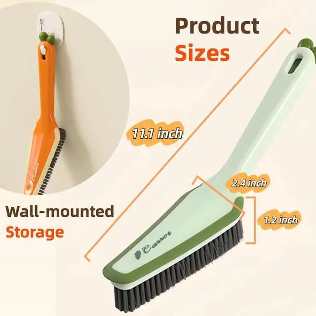 Alt view image 5 of 6 - 3-in-1 Detail Cleaning Brush, Crevice Grout Brush, Green
