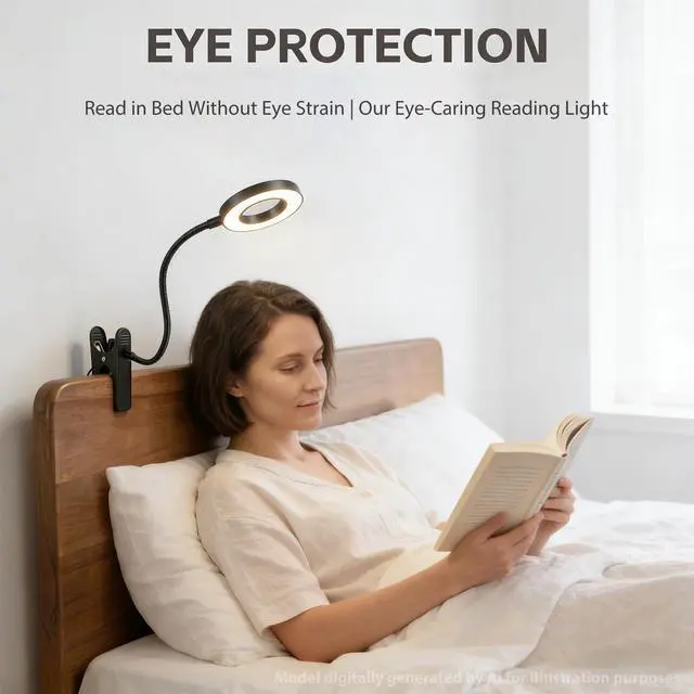 Alt view image 2 of 7 - On Book Light Desk Lamp with 3 Color Modes,10 Brightness Levels Flexible Arm Night Light,USB Powered Eye-Care Bedside Reading Light for Kids Books in Bed, Table Lamp for Home Office Dorm