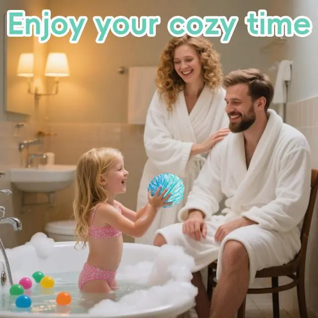 Alt view image 7 of 7 - Shower Loofah 4PCS Soft Bath Body Sponge 60g Loofa Set Thick Wash Puffs for Women and Men (Purple-Blue-Green-Mixed)