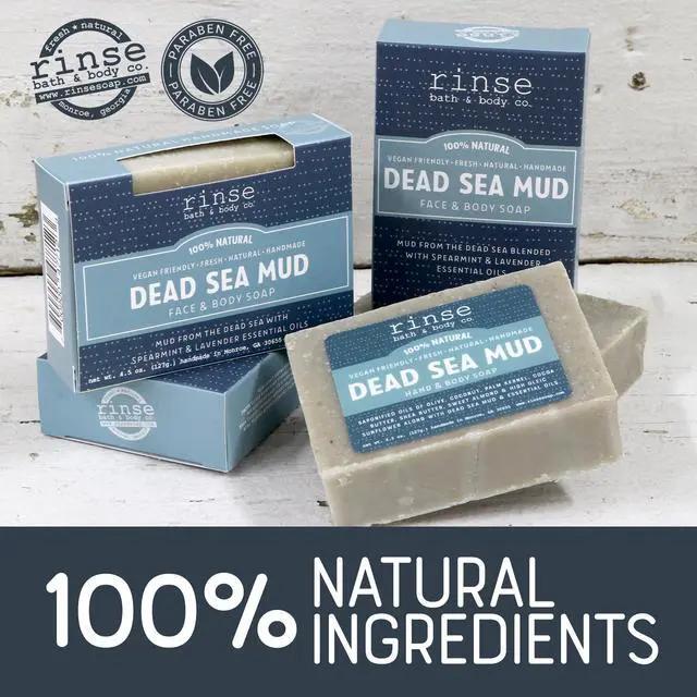 Alt view image 6 of 7 - Dead Sea Mud Soap Spearmint Lavender 4.5 oz