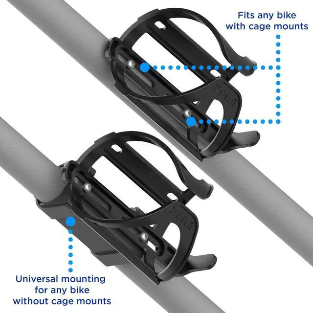 Alt view image 2 of 7 - Pulse Universal Water Bottle Bike Cage (Multi-Position, Black)