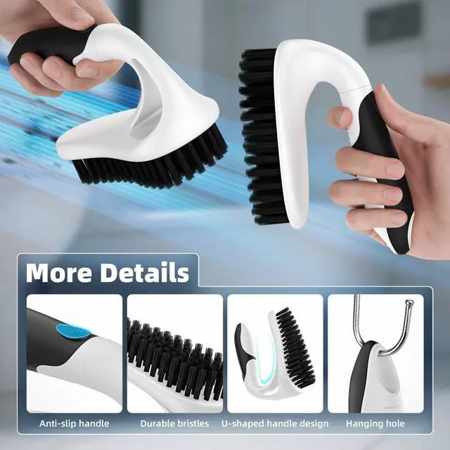 Alt view image 4 of 7 - Scrub Brush Set, Heavy Duty Scrub Brushes Crevice Cleaning Brush