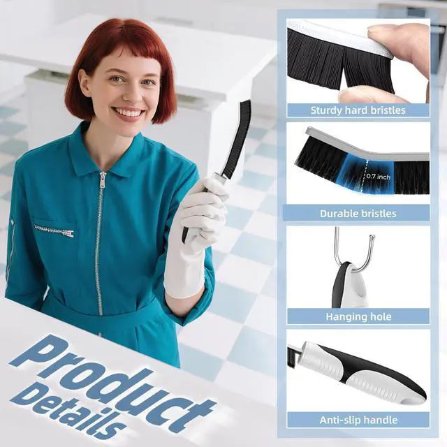 Alt view image 3 of 7 - Scrub Brush Set, Heavy Duty Scrub Brushes Crevice Cleaning Brush