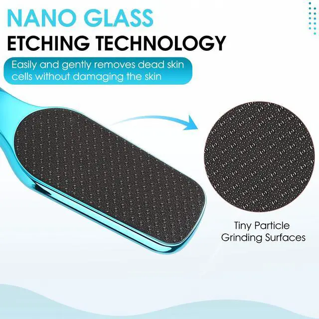 Alt view image 2 of 7 - Nano-Glass Foot File Hard Skin Remover, Foot File Callus Remover with Non-Slip Ergonomic Handle, Professional Foot Care Tools