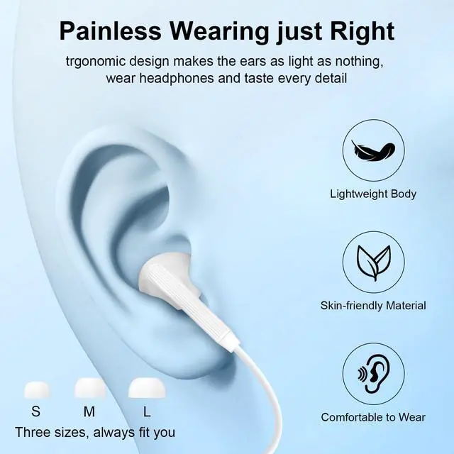 Alt view image 4 of 7 - USB C iPhone 17 16 15 Headphones Wired for iPhone 17e 17 Pro Max Air 16 15