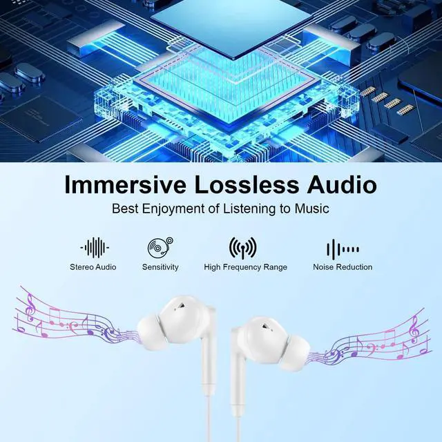 Alt view image 5 of 7 - USB C iPhone 17 16 15 Headphones Wired for iPhone 17e 17 Pro Max Air 16 15