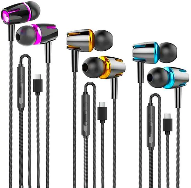 Main image of 3 Pack USB C Wired Headphones for iPhone 17/16/15 Pro Max
