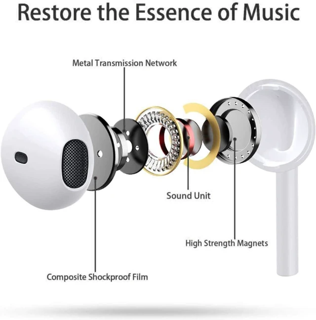 Alt view image 4 of 7 - USB C Headphones Earbuds for iPhone 16, Type C Earbuds Wired Earphones (Microphone & Remote Control) Noise Cancelling for iPhone 15 Pro max, lPad Pro, Galaxy S23/S22/S21/S20/Ultra Note10/20, Pixel