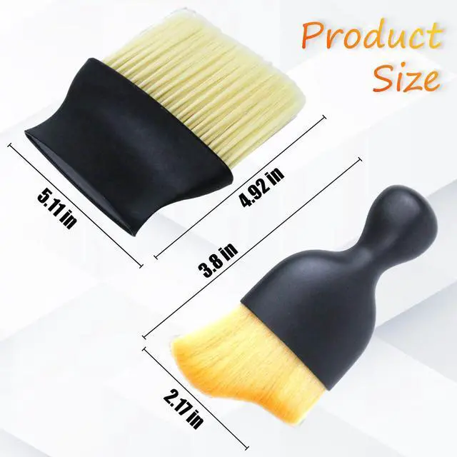 Alt view image 2 of 6 - 4 Pcs Auto Interior Dust Brush Set Soft Bristles Detailing Brush Dusting Tool Car Interior Cleaning Soft Brushes Duster for Automotive Dashboard, Air Conditioner Vents, Keyboard Dust Removal(Yellow)