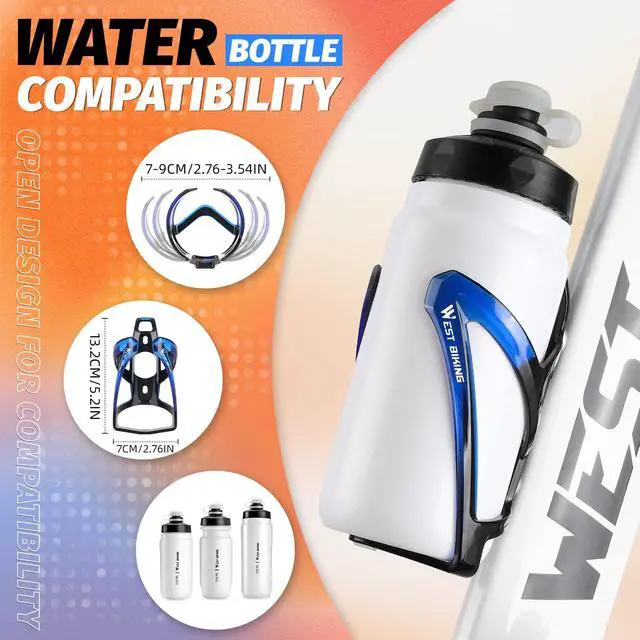 Alt view image 2 of 7 - Bike Water Bottle Cages Ultra-Light Durable PC Bicycle Bottle Holder with Screws Tool, Easy Installation Bicycle Drink Cup Holders Cycling Kettle for MTB Road Bikes