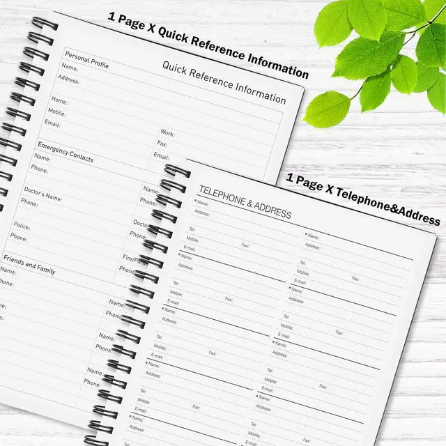 Alt view image 5 of 7 - Daily Planner Undated, Asten To Do List Notebook Hourly Schedules Spiral Appointment Planner for Men and Women,PVC Hardcover,Elastic Closure, Inner Pocket 8.3" x 5.8" (Black)