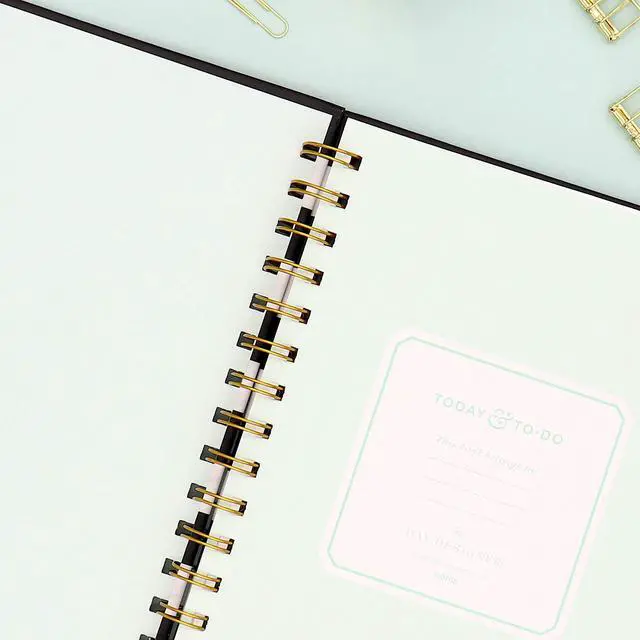 Alt view image 5 of 7 - Day Designer for Today To-Do Notebook, 160 Ruled Pages, Twin-Wire Binding, Hardcover, 5.75'' x 8.5'', Black Stripe