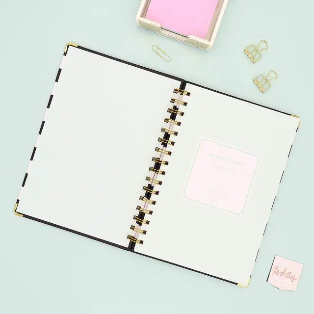 Alt view image 2 of 7 - Day Designer for Today To-Do Notebook, 160 Ruled Pages, Twin-Wire Binding, Hardcover, 5.75'' x 8.5'', Black Stripe