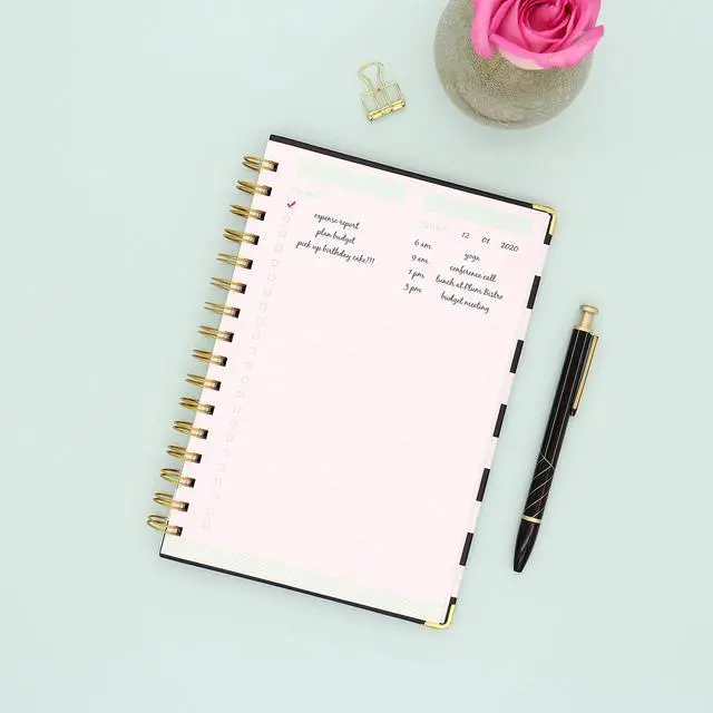 Alt view image 4 of 7 - Day Designer for Today To-Do Notebook, 160 Ruled Pages, Twin-Wire Binding, Hardcover, 5.75'' x 8.5'', Black Stripe