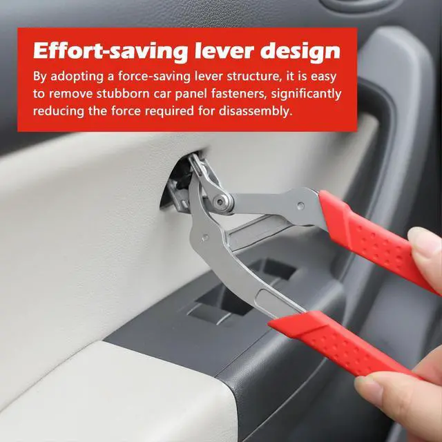Alt view image 4 of 7 - Car Clip Pliers Set, Professional Auto Clip Removal Pliers Tool with 3 Pcs Car Trim Removal Tool, Angled Jaw Trim Clip Release Tool Kit for Door Panel, Dashboard, Interior & Exterior Trim