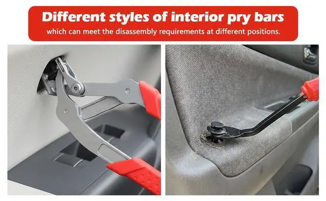 Alt view image 7 of 7 - Car Clip Pliers Set, Professional Auto Clip Removal Pliers Tool with 3 Pcs Car Trim Removal Tool, Angled Jaw Trim Clip Release Tool Kit for Door Panel, Dashboard, Interior & Exterior Trim