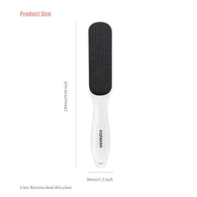 Alt view image 7 of 7 - Brush, File Callus Remover Dead Skin Nano Glass Remover for Feet with Soft Brush, Professional Pedicure Tool for Home Foot Care - White