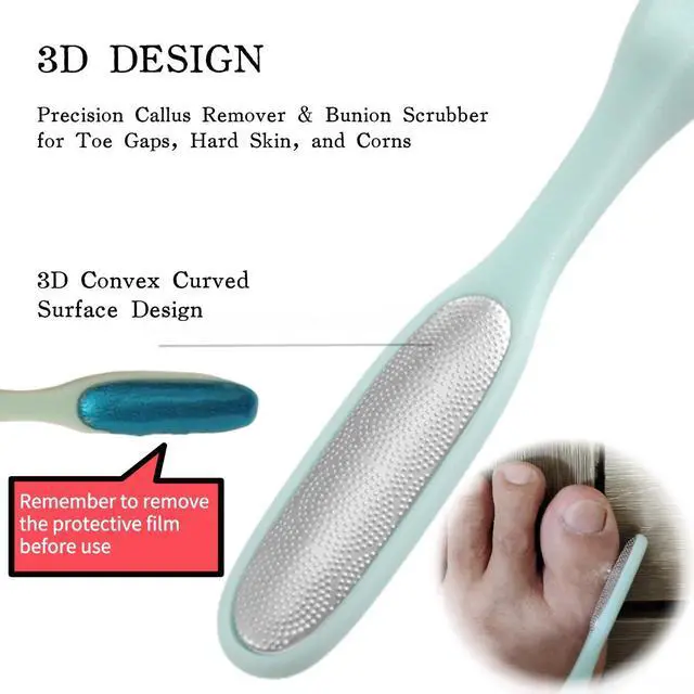 Alt view image 5 of 7 - Precision Callus Remover & Bunion Scrubber for Toe Gaps, Hard Skin, and Corns Mini Foot File Exfoliator with Compact Design for Pedicures and Sensitive Areas