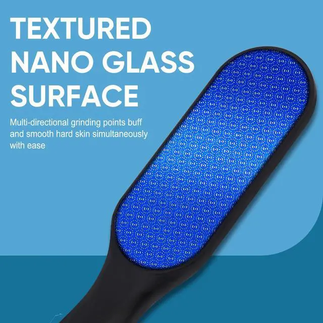Alt view image 2 of 7 - Nano Glass Foot File, Foot Callus Remover & Scrubber for Smooth Feet, Professional Pedicure Tool (Heel Socks & Cracked Heel Stick Included)