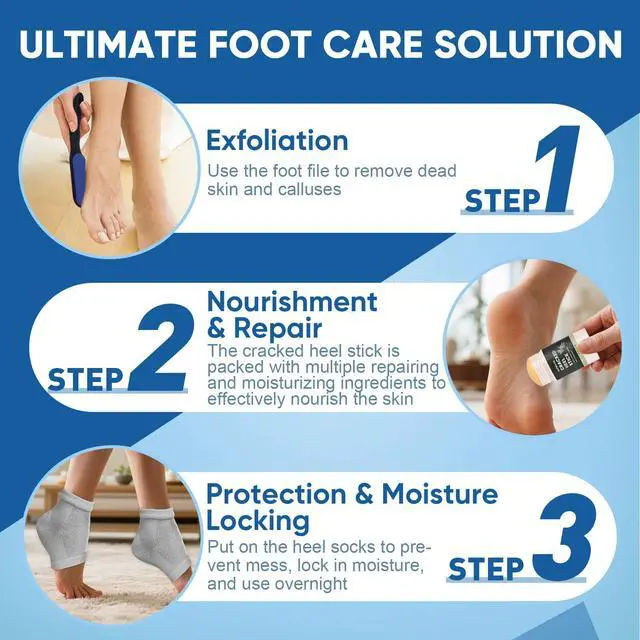 Alt view image 5 of 7 - Nano Glass Foot File, Foot Callus Remover & Scrubber for Smooth Feet, Professional Pedicure Tool (Heel Socks & Cracked Heel Stick Included)