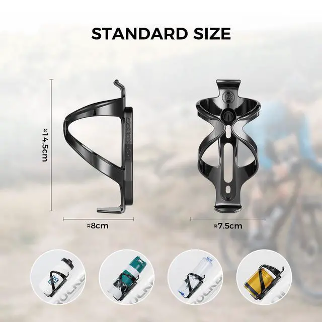 Alt view image 5 of 6 - Bike Water Bottle Holder Ultra-Light Bicycle Bottle Cages with Screws Tool, Universal Bike Cup Holder Rack for Road MTB Bikes