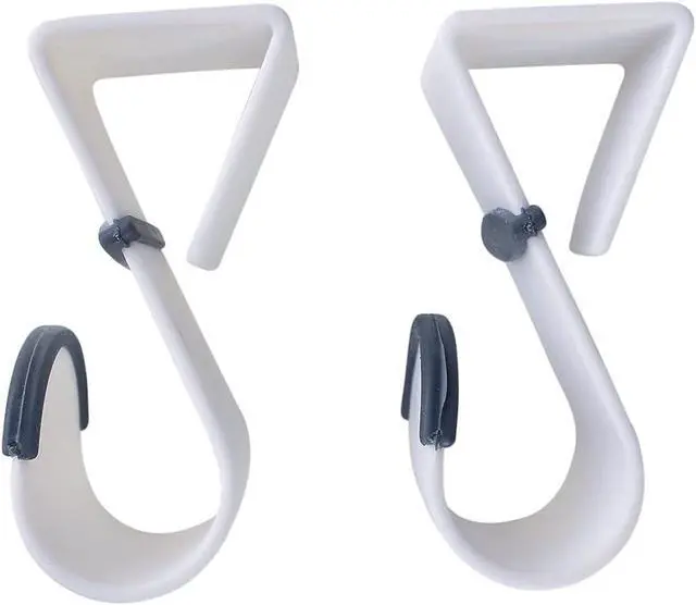 Alt view image 3 of 4 - Over-the-Door Hooks Heavy Duty Plastic Door Hangers with Non-Slip Rubber Grips Fits Most Standard Doors No Tools or Drilling Ideal for Towels, Robes, Bags, and Coats