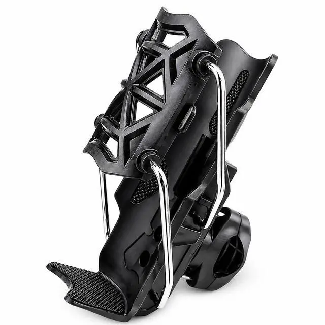 Main image of Bike Bottle Cage, Bike Water Bottle Holder with Auto Locking Adjustable Clamp for Road Bike, MTB, E-Bike (Black)