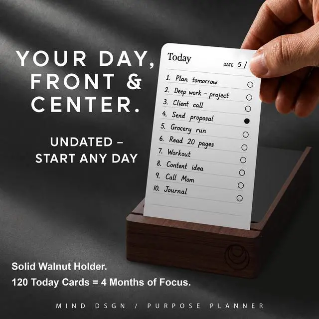 Alt view image 2 of 7 - To Do List Notepad - Checklist & Goal Cards for ADHD Focus - Planner Cards Only