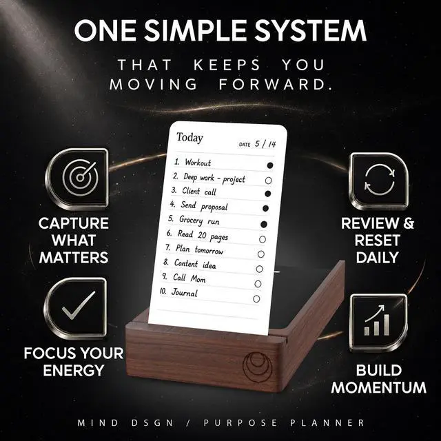 Alt view image 5 of 7 - To Do List Notepad - Checklist & Goal Cards for ADHD Focus - Planner Cards Only
