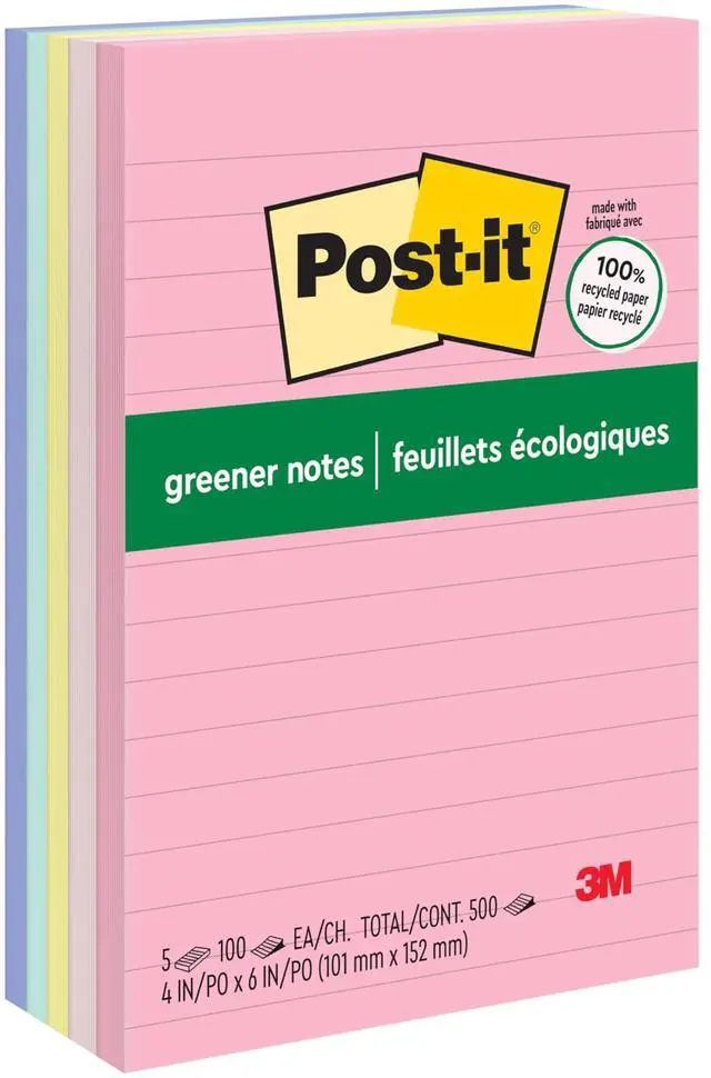 Main image of Greener Notes, 4 x 6 in, Sweet Sprinkles Collection, 5 Lined Pads
