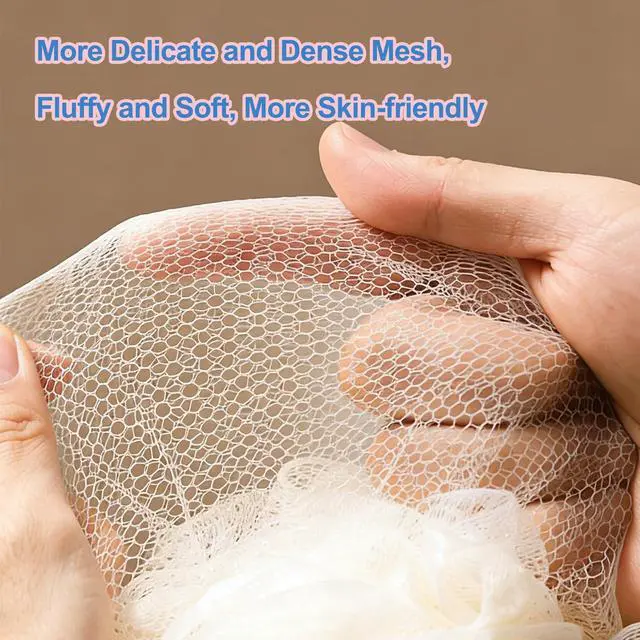 Alt view image 3 of 7 - Loofah Sponge Soft Loofa Bath Sponges Luffa for Shower Women Men Kid | 4 Pack Luffa Exfoliating Shower Pouf , 60G Lufa Sponges Loofa Scrubbies for Body Wash