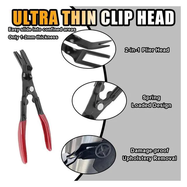 Alt view image 6 of 7 - 19PCS Auto Trim Removal Tool Kit, Car Panel Fastener Clips Removal Audio Trim Removal Pry Tool Set for Dash/Door/Stereo/Radio with Storage Bag