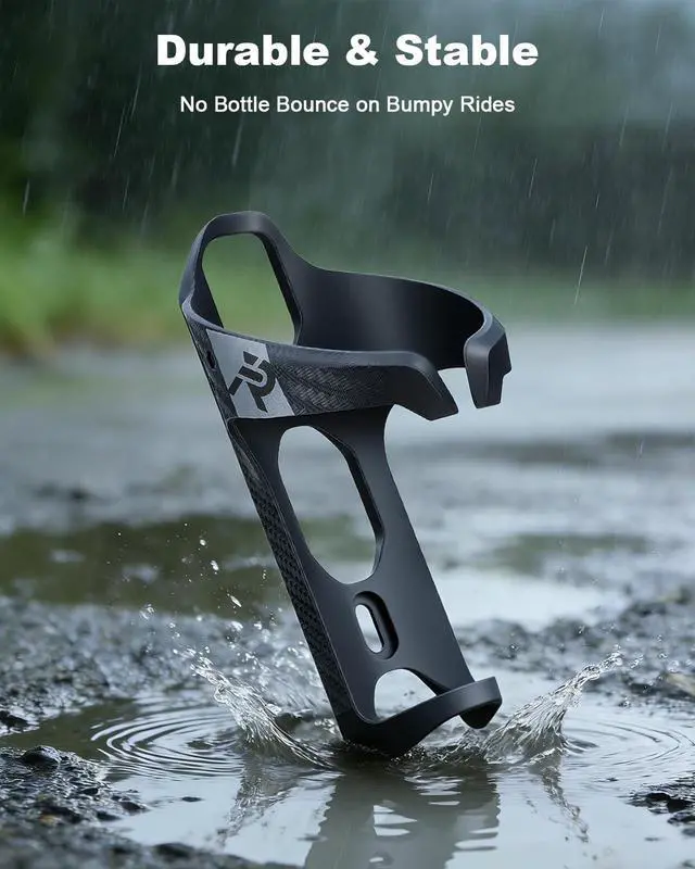 Alt view image 2 of 5 - Bike Water Bottle Holder,Ultralight & Sturdy Carbon Fiber Bike Bottle Cage, Universal Bicycle Cup Holder,Water Bottle Holder for Bike Accessories with Screw Tool