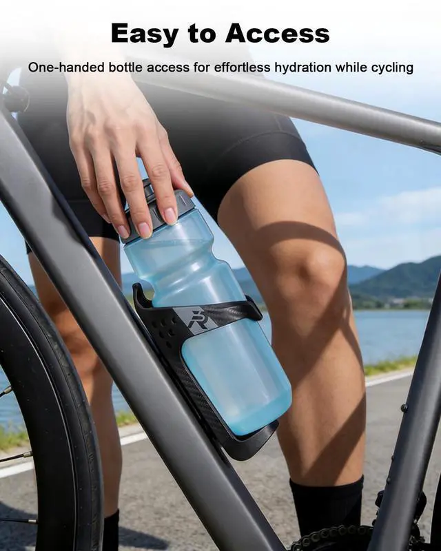 Alt view image 4 of 5 - Bike Water Bottle Holder,Ultralight & Sturdy Carbon Fiber Bike Bottle Cage, Universal Bicycle Cup Holder,Water Bottle Holder for Bike Accessories with Screw Tool