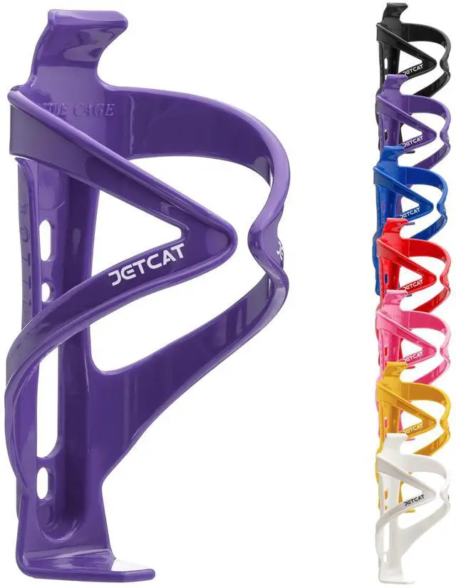 Main image of Bike Water Bottle Holder Bike Cup Holder & Bike Water Bottle Cage for Bicycle, MTB, Mountain, Gravel, Road, eBike | Adult/Kids, Carbon Fiber Biking Accessories Purple