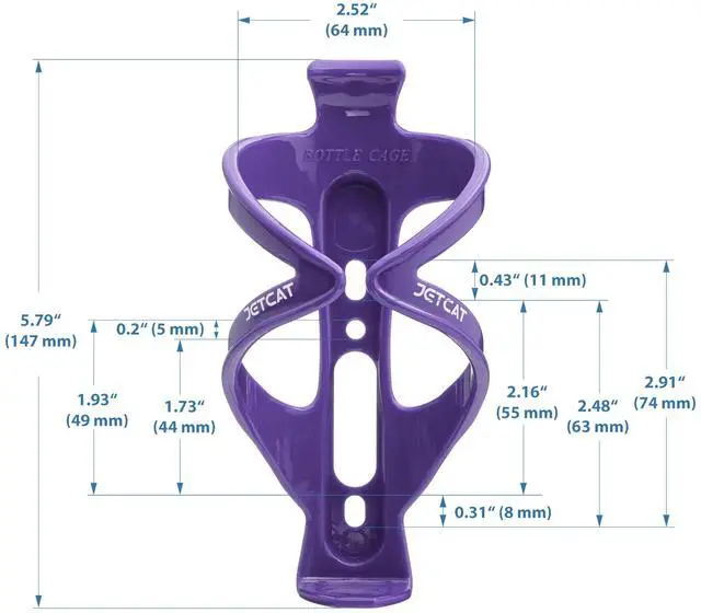 Alt view image 2 of 6 - Bike Water Bottle Holder Bike Cup Holder & Bike Water Bottle Cage for Bicycle, MTB, Mountain, Gravel, Road, eBike | Adult/Kids, Carbon Fiber Biking Accessories Purple