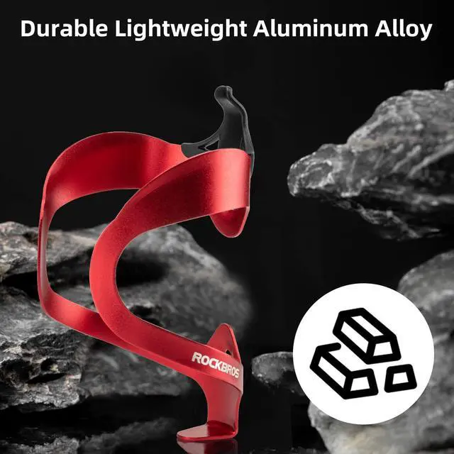 Alt view image 3 of 7 - Bike Water Bottle Holder Lightweight Sturdy Alloy Aluminum Bicycle Drink Cup Cage with Screws Tool Brackets Water Bottle Holder for Bike Ebike MTB Road Mountain Bikes...Red