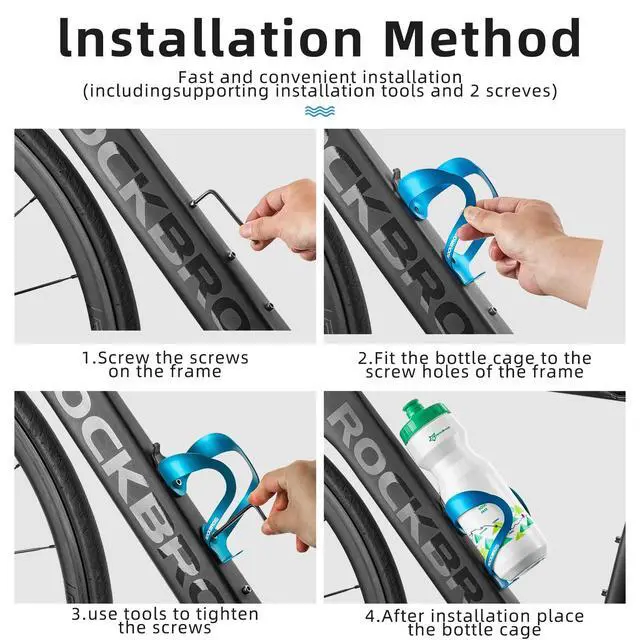 Alt view image 5 of 7 - Bike Water Bottle Holder Lightweight Sturdy Alloy Aluminum Bicycle Drink Cup Cage with Screws Tool Brackets Water Bottle Holder for Bike Ebike MTB Road Mountain Bikes...Red