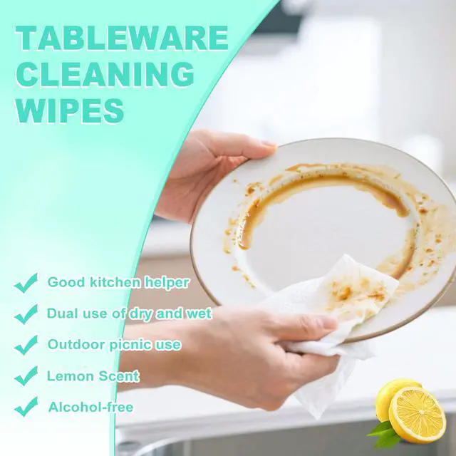 Alt view image 3 of 7 - 30 Disposable Dish Cleaning Wipes Individually Wrapped
