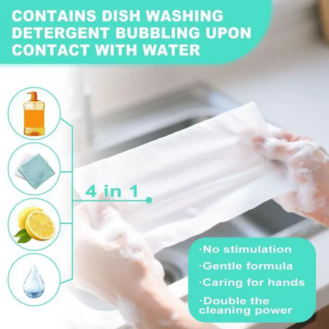 Alt view image 4 of 7 - 30 Disposable Dish Cleaning Wipes Individually Wrapped