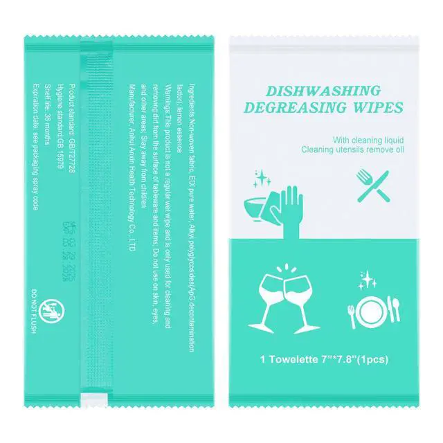Alt view image 7 of 7 - 30 Disposable Dish Cleaning Wipes Individually Wrapped