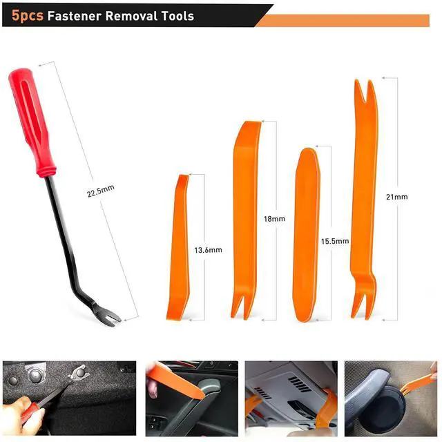 Alt view image 5 of 7 - 725Pcs Car Push Retainer Clips & Auto Fasteners Assortment -23 Most Popular Sizes Nylon Bumper Fender Rivets with 10 Cable Ties and Fasteners Remover for Toyota GM Ford Honda Chevy